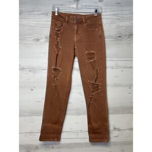 American‎ Eagle Tomgirl Jeans Womens 0 Distressed Super Stretch Ripped Denim